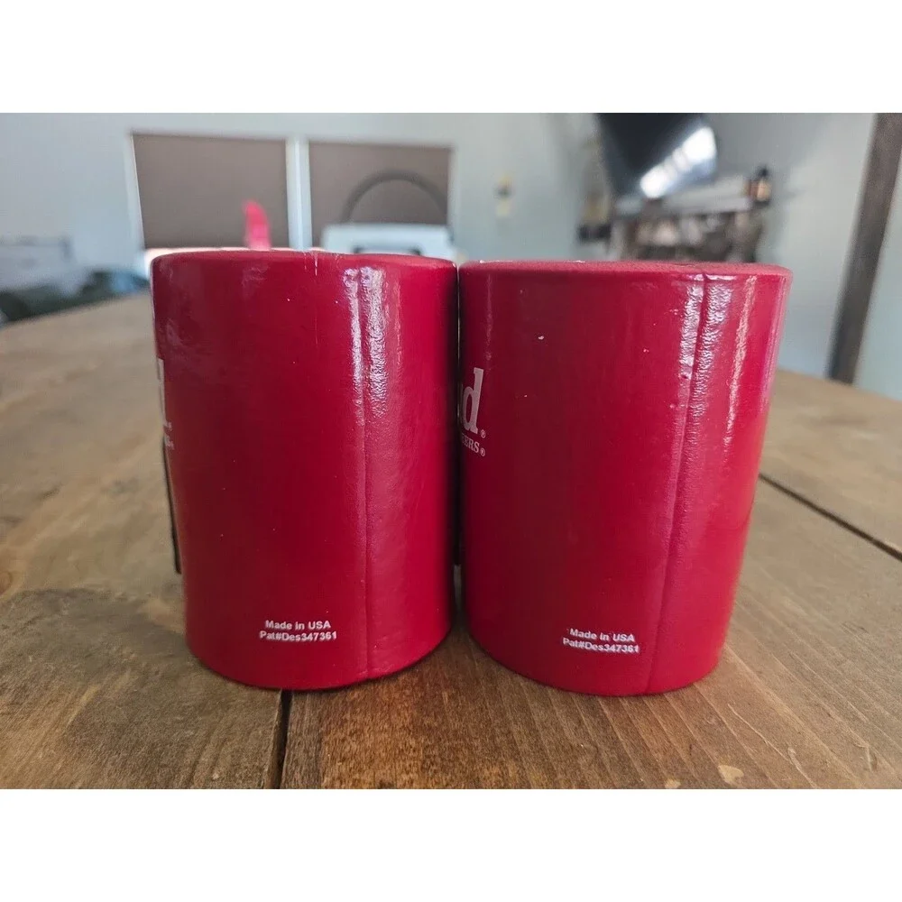 Vintage Pair Budweiser Football Helmet Beer Soda Can Koozie Coozie USA